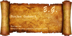 Bocke Gobert névjegykártya
